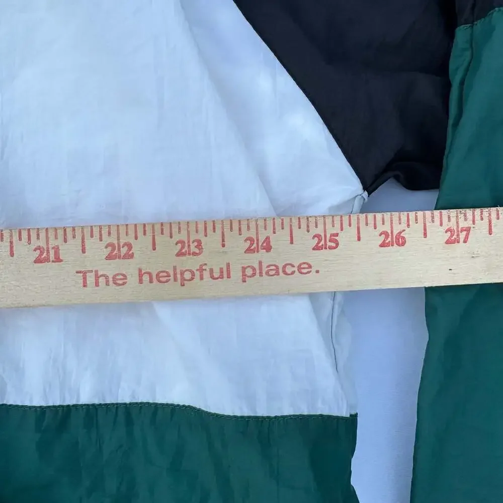 MacGregor Vintage 90s Colorblock Full Zip Windbreaker Jacket XL Green Black